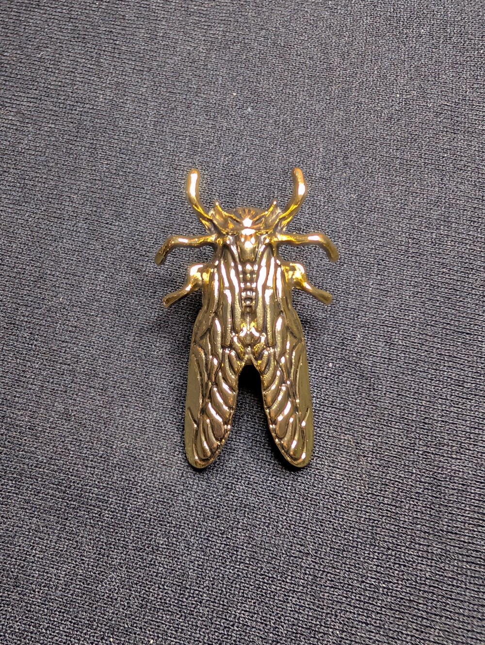 Gold Cicada Lapel Pin Brooch